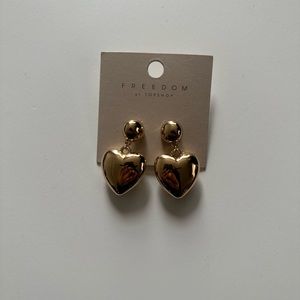 Freedom at Topshop heart shaped earrings.
